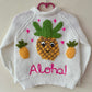 "Aloha!" Handmade Cardigan Size Approx 3-4 Years