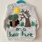 "On A Bear Hunt” Handmade Cardigan Size Approx 2-3 Years