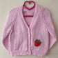 "Berry Sweet” Pink Handmade Cardigan Size Approx 2-3 Years
