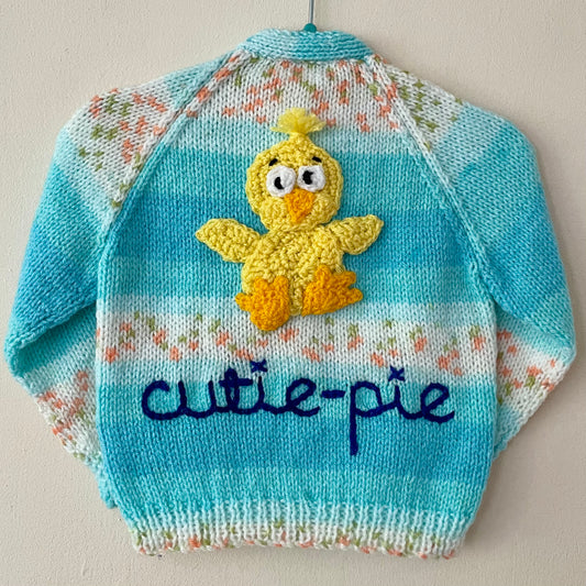 "Cutie-Pie” Handmade Cardigan Size Approx 6-12 Months