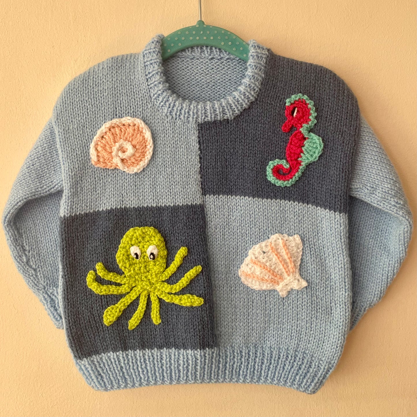 “Love Our Oceans” Handmade Jumper Size Approx 1-2 Years