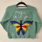 "Magic Is In You” Butterfly Handmade Cardigan Size Approx 7-9 Years