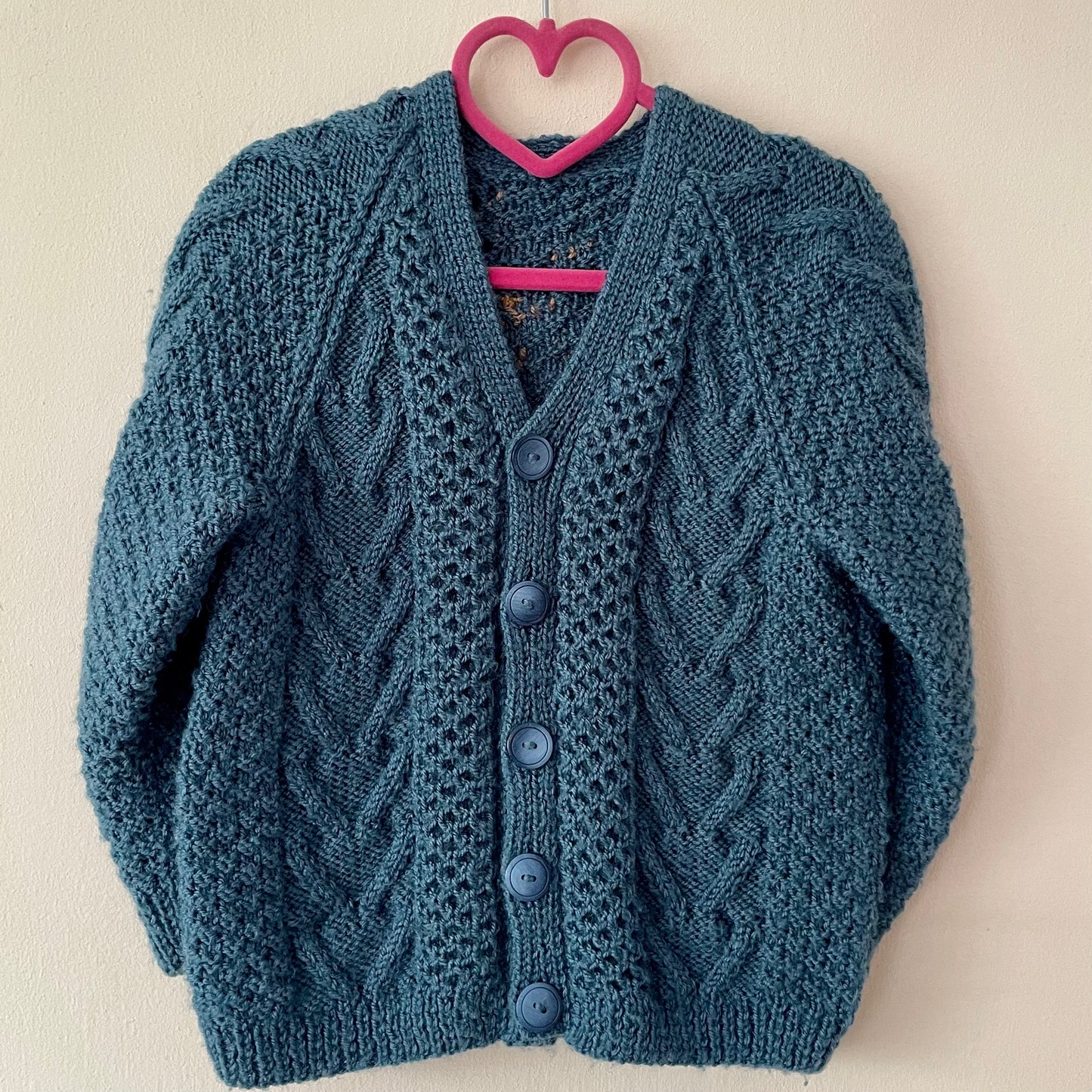 "Hot Dog” Handmade Cardigan Size Approx 3-4 Years