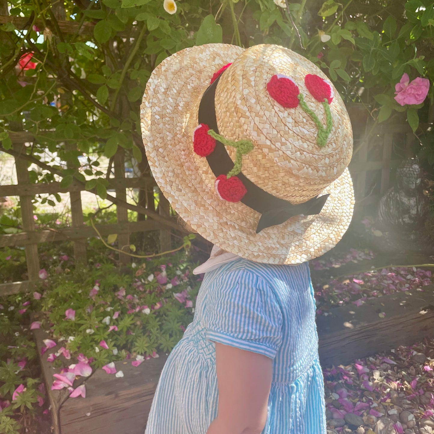 Cherry Embellished Straw Hat - Age 1-3 Years