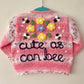 "Cutie As Can Bee” Handmade Cardigan Size Approx 6-12 Months