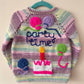 "Party Time” Handmade Cardigan Size Approx 1-2 Years