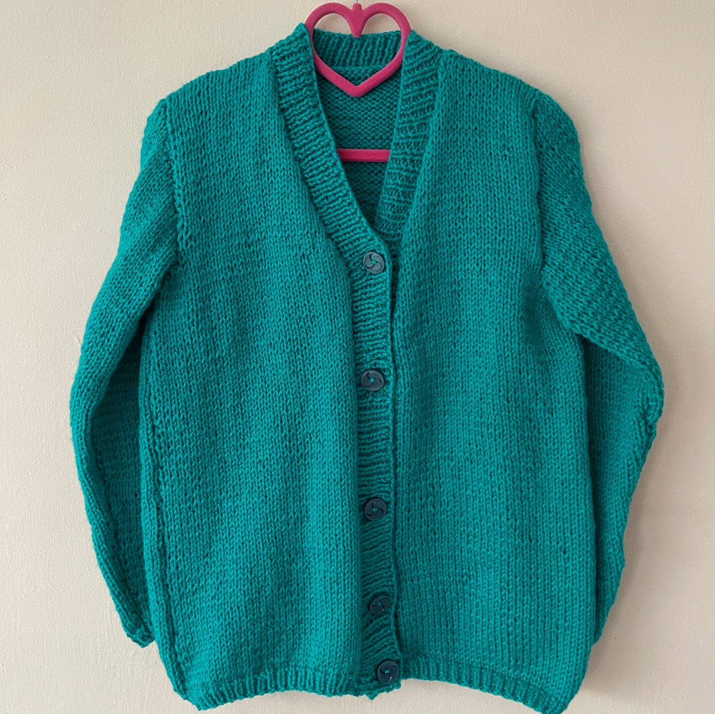 “Hot Chocolate Club” Christmas Handmade Cardigan Size Approx 5-7 Years