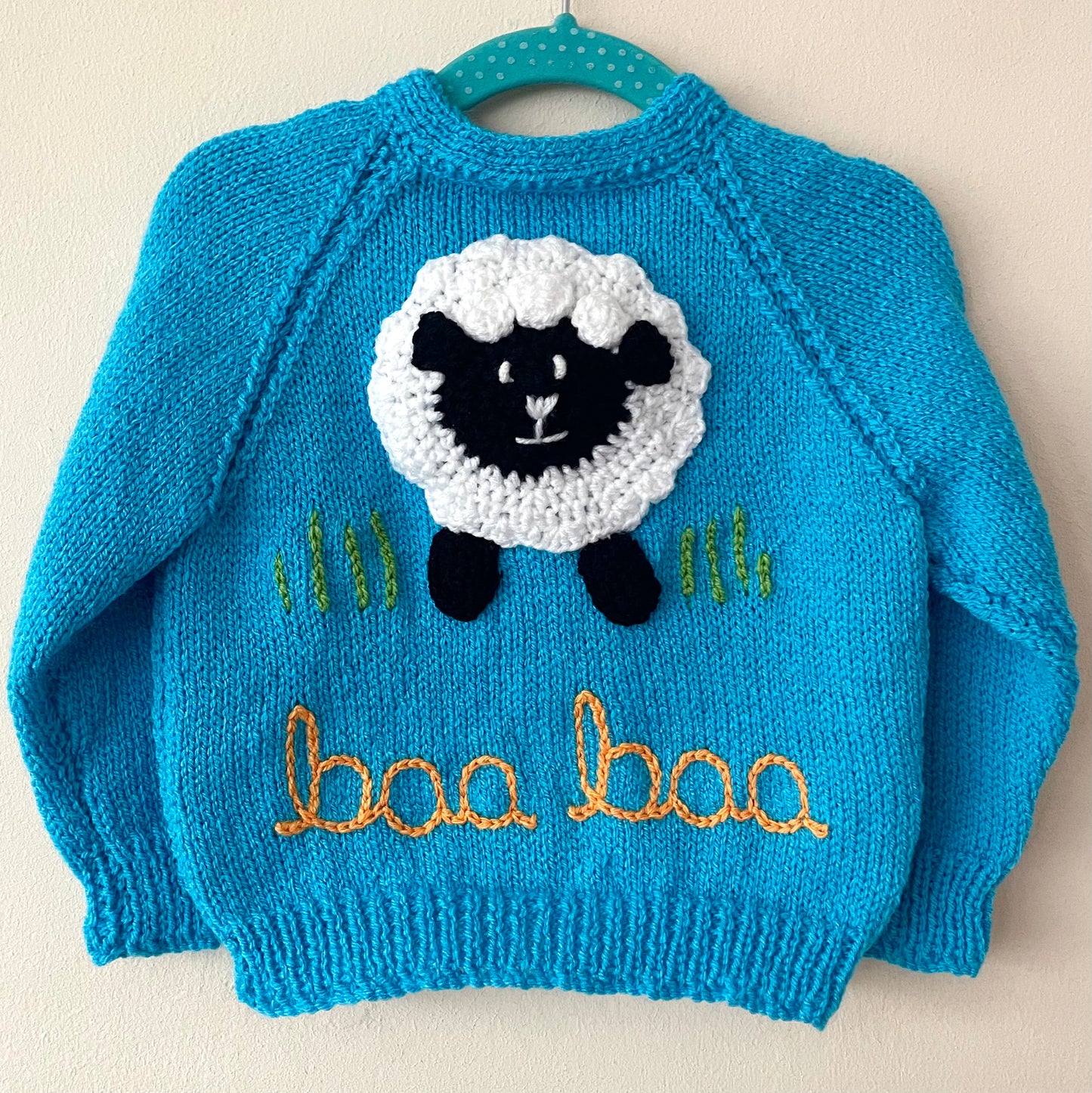 "Baa Baa” Handmade Cardigan Size Approx 1-2 Years