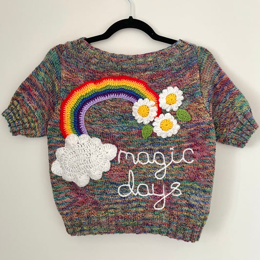 "Magic Days” Handmade Adult Cardigan Ladies Size 8-10 UK Approx