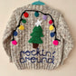 “Rockin' Around” Handmade Christmas Cardigan Size Approx 3-4 Years