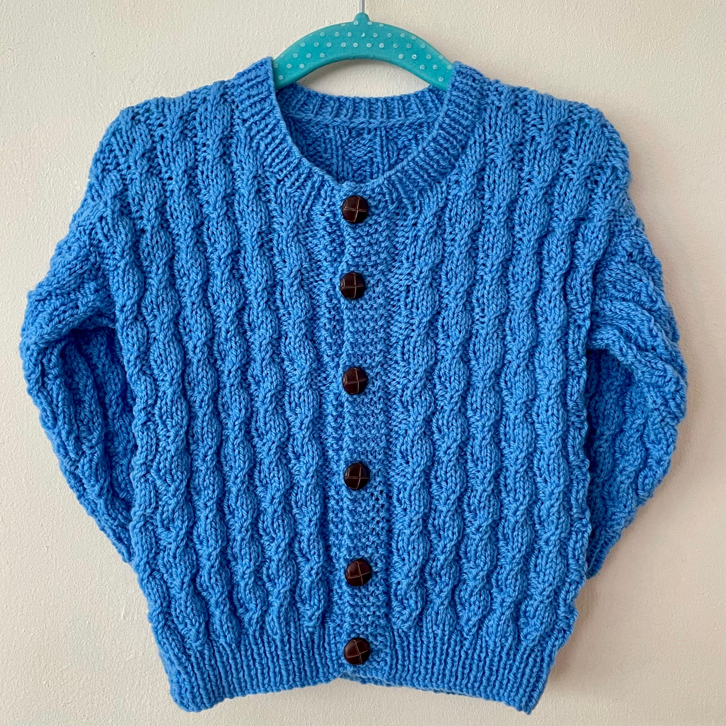 "Vroom” Handmade Cardigan Size Approx 9-18 Months