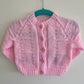 “Believe” Rainbow Handmade Cardigan Size Approx 0-6 months