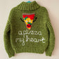 “Pizza My Heart” Handmade Jumper Size Approx 3-4 Years