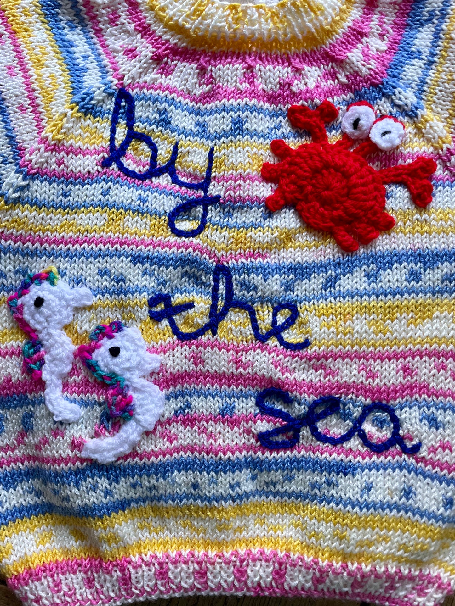 “By The Sea” Beach Handmade Cardigan Size Approx 2-3 Years