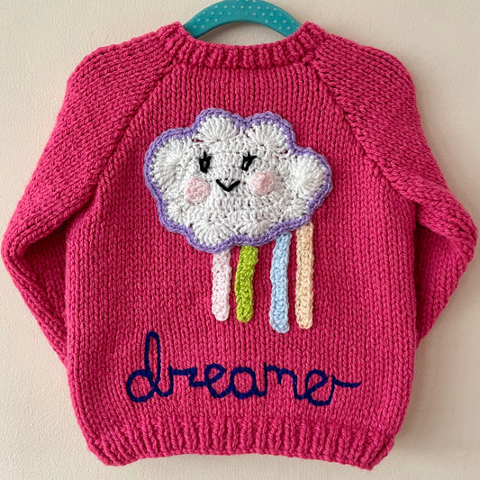 "Dreamer” Handmade Cardigan Size Approx 1.5-2.5 Years