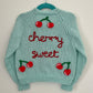 "Cherry Sweet” Handmade Cardigan Size Approx 2-3 Years
