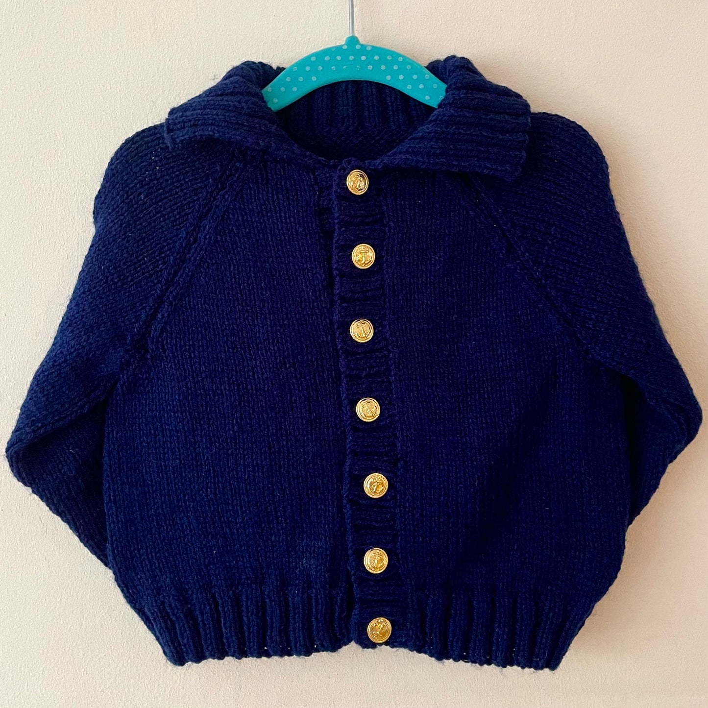 “Starry Night” Christmas Handmade Cardigan Size Approx 18 Months to 2.5 Years