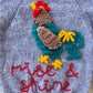 “Rise and Shine” Cockerel Handmade Cardigan Size Approx 4-6 Years