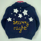 “Starry Night” Christmas Handmade Cardigan Size Approx 2.5-3.5 Years