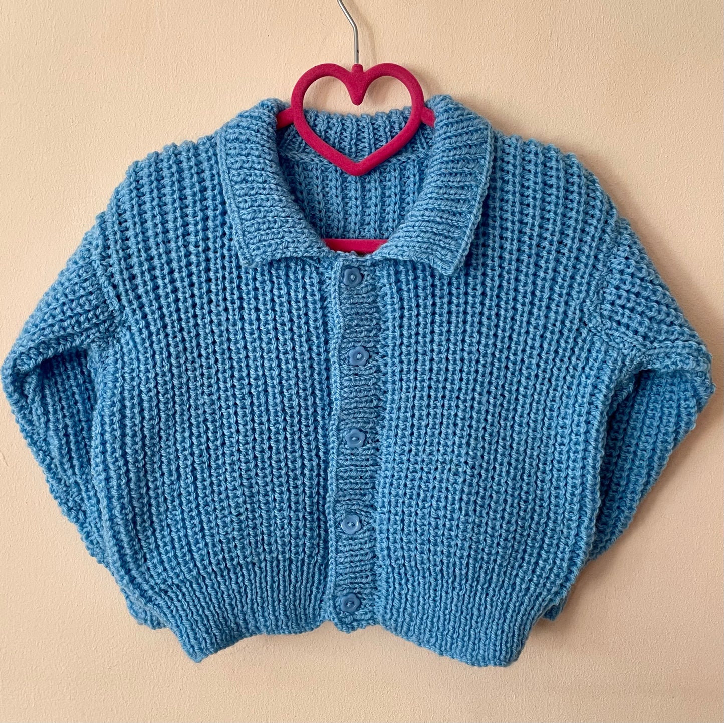 “Chug Chug” Tractor Handmade Cardigan Size Approx 2-3 Years