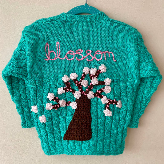 "Blossom” Handmade Cardigan Size Approx 2-3 Years