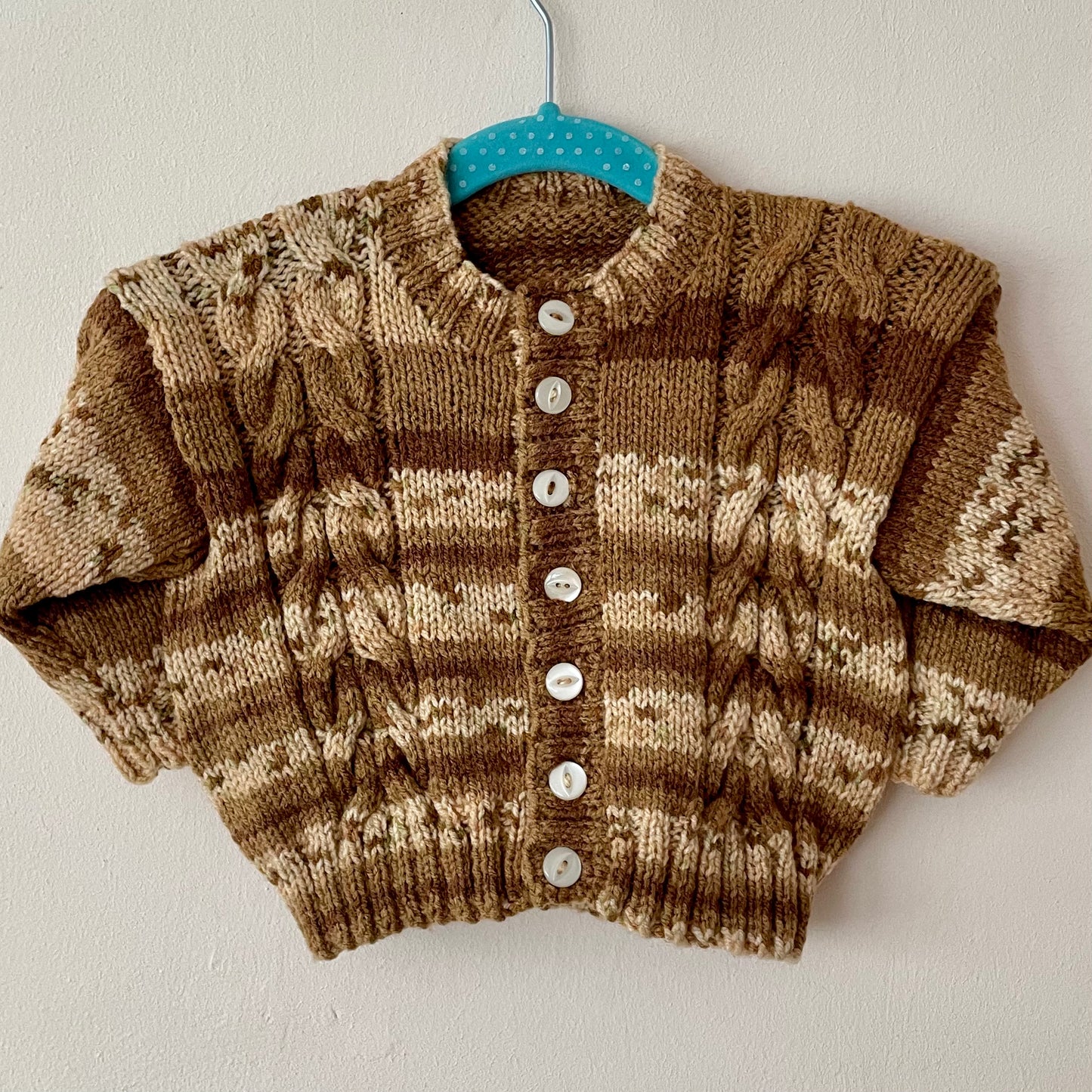 “Pumpkin” Handmade Cardigan Size Approx 9-18 months