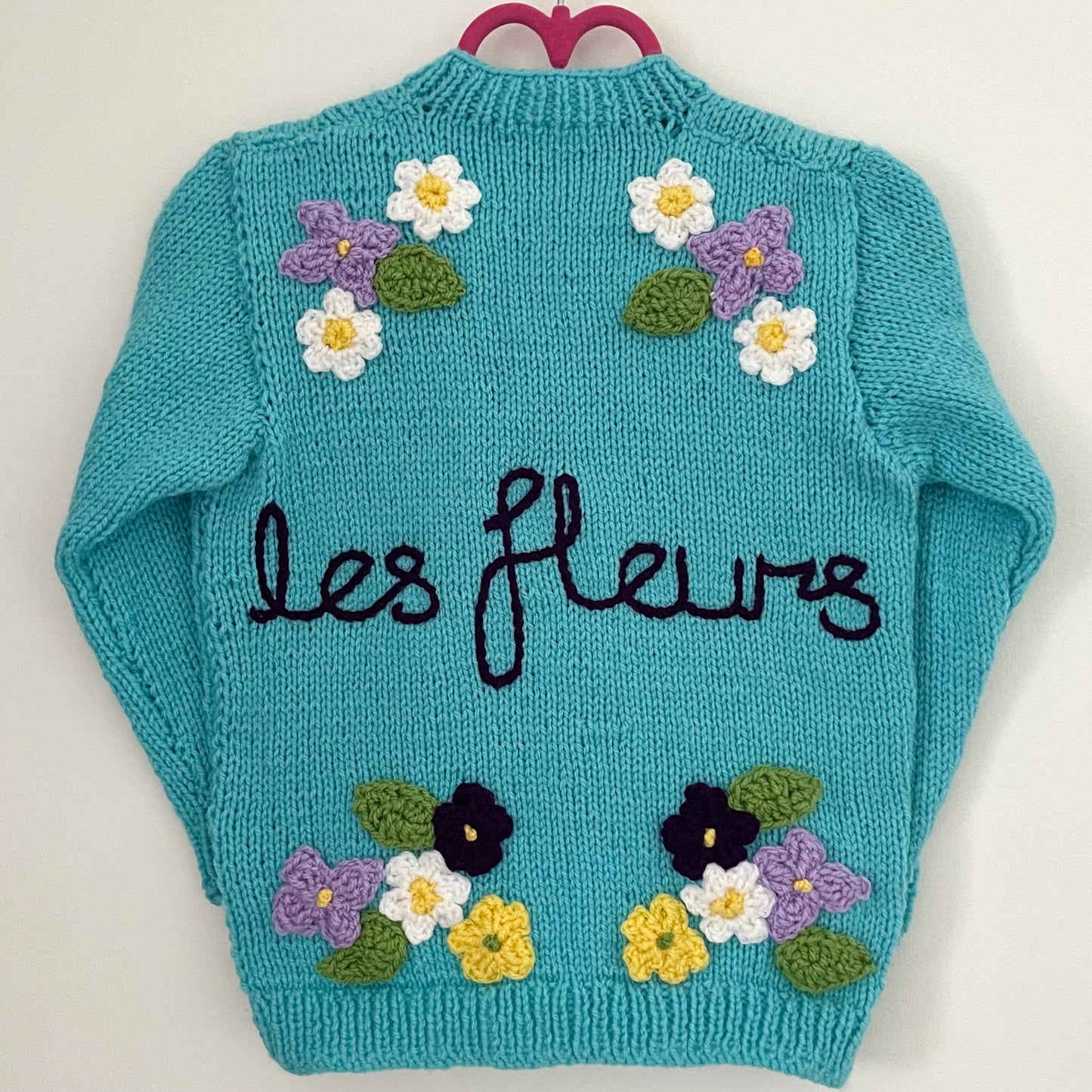 "Les Fleurs” Handmade Cardigan Size Approx 2-3 Years