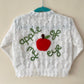 “Apple of my Eye” Handmade Cardigan Size Approx 2-3 Years