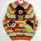 “Monster Mash” Halloween Handmade Cardigan Size Approx 5-7 Years