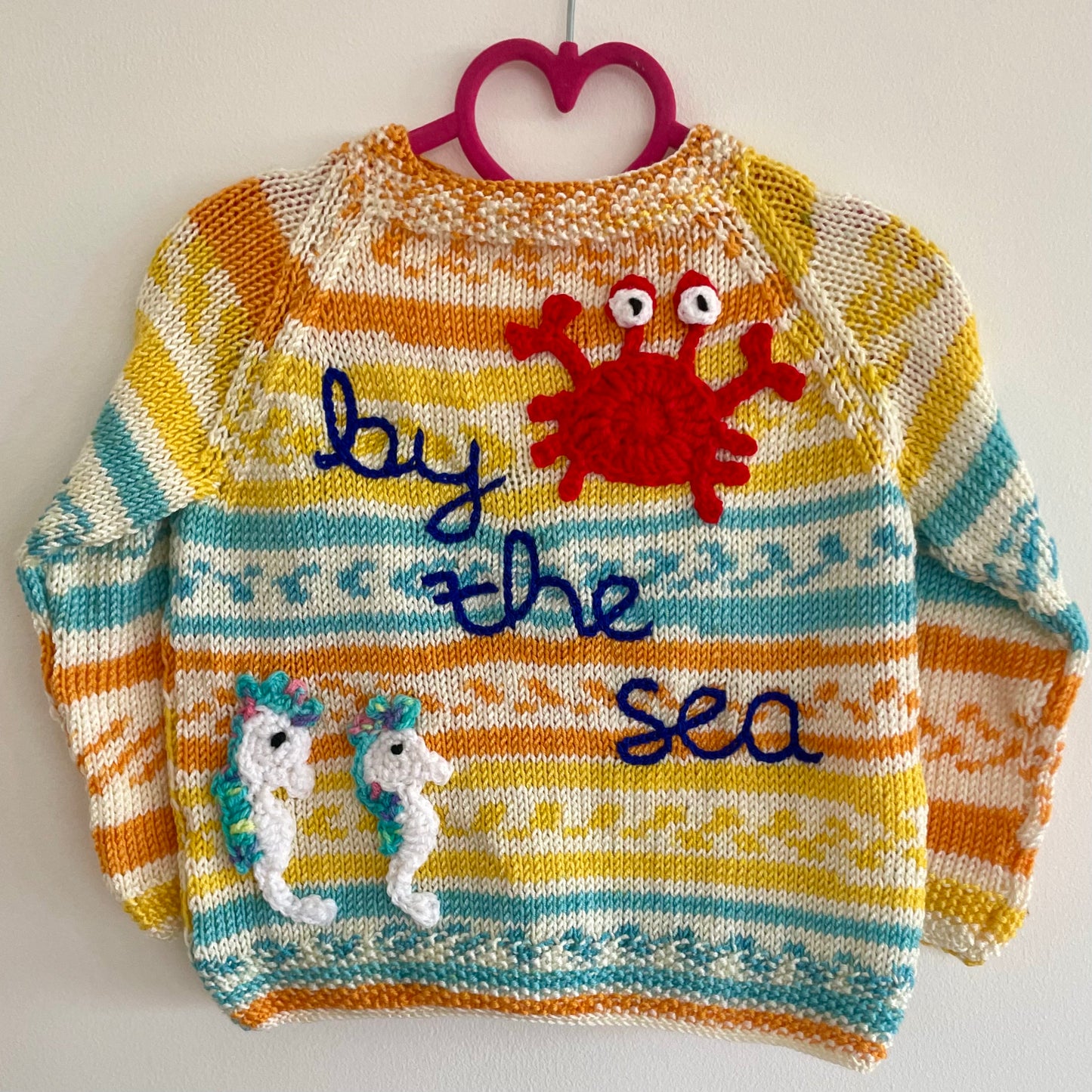 “By The Sea” Beach Handmade Cardigan Size Approx 2-3 Years
