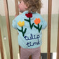 "Tulip Time” Handmade Cardigan Size Approx 2-3 Years