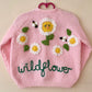 “Wildflower” Handmade Flower Cardigan Size Approx 3-4 Years
