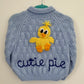 "Cutie Pie” Handmade Cardigan Size Approx 6-12 Months
