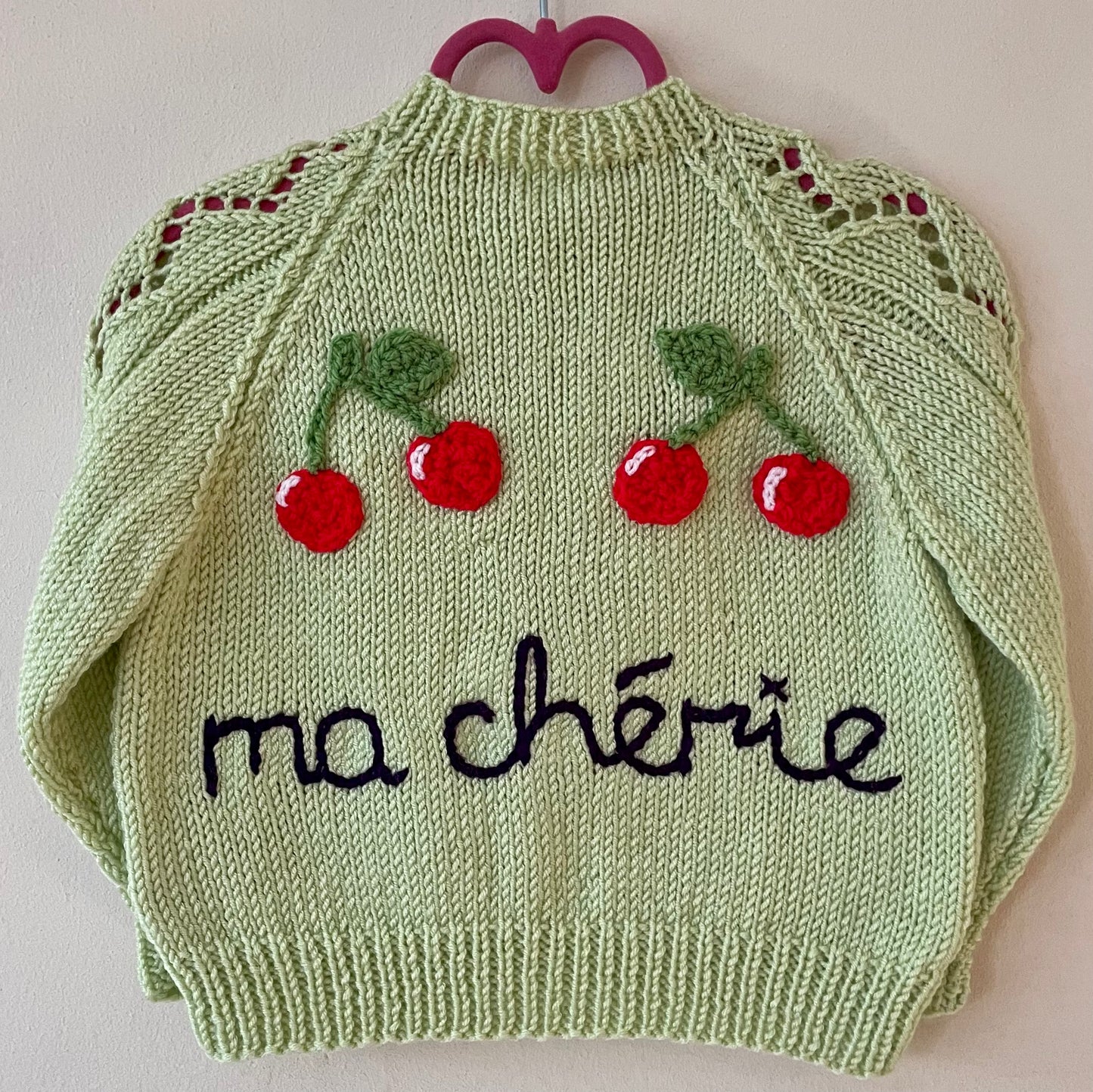 "Ma Cherie” Handmade Cardigan Size Approx 2-3 Years