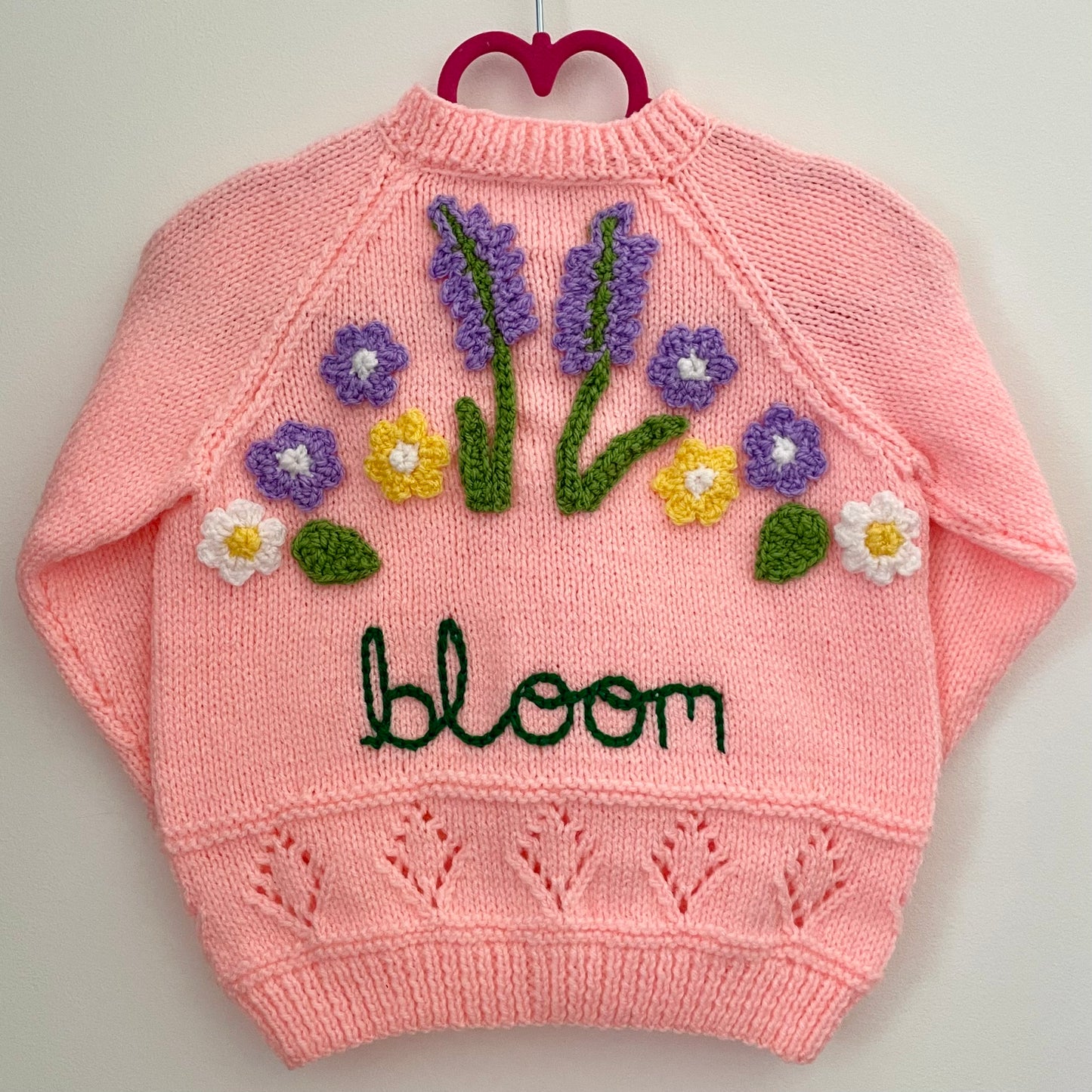 "Bloom” Handmade Cardigan Size Approx 2-3 Years