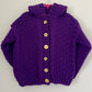 “EEK!” Bat and Ghosts Handmade Hooded Cardigan Size Approx 4-5 Years