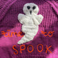 “Time to Spook” Ghost Handmade Cardigan Size Approx 4-6 Years