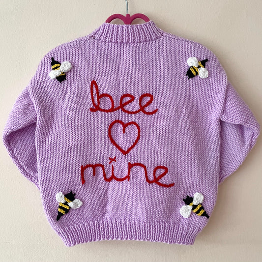“Bee Mine” Handmade Cardigan Size Approx 2-3 Years