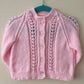"Sweet One” Handmade Cardigan Size Approx 6-12 months