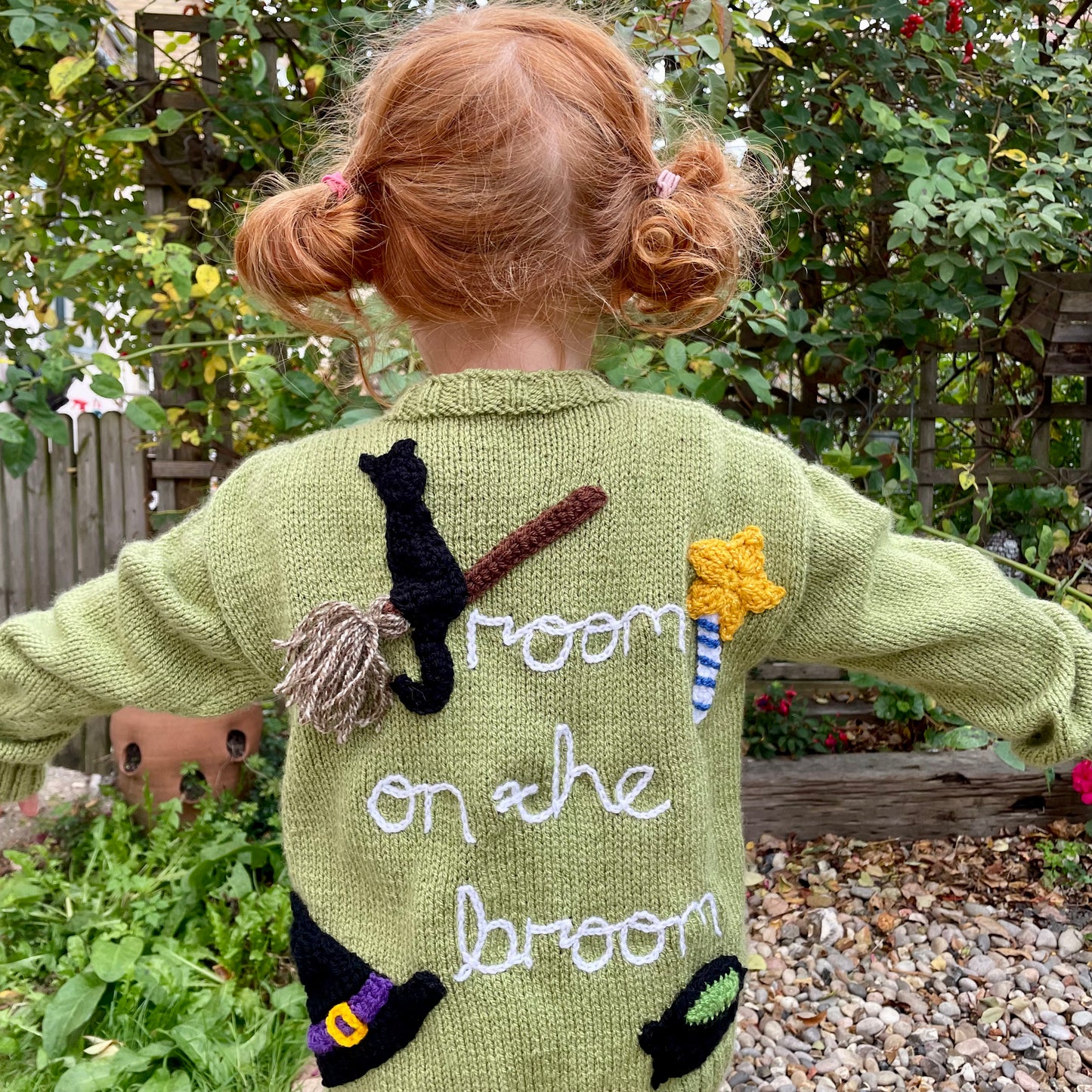 "Room On The Broom” Handmade Jumper Size Approx 5-7 Years