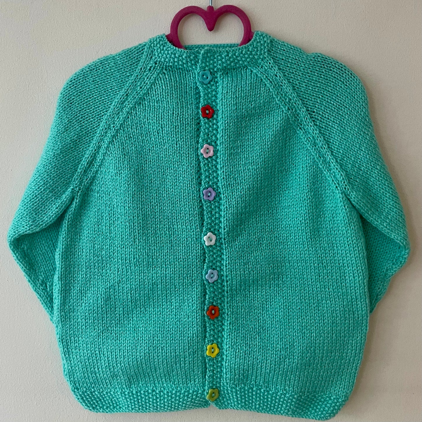 "Party Time” Handmade Cardigan Size Approx 3-4 Years