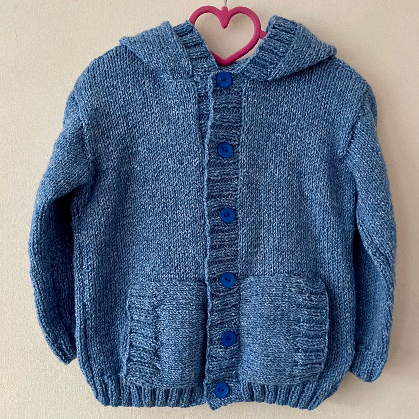 “ROAR” Handmade Hooded Cardigan Size Approx 3-5 Years