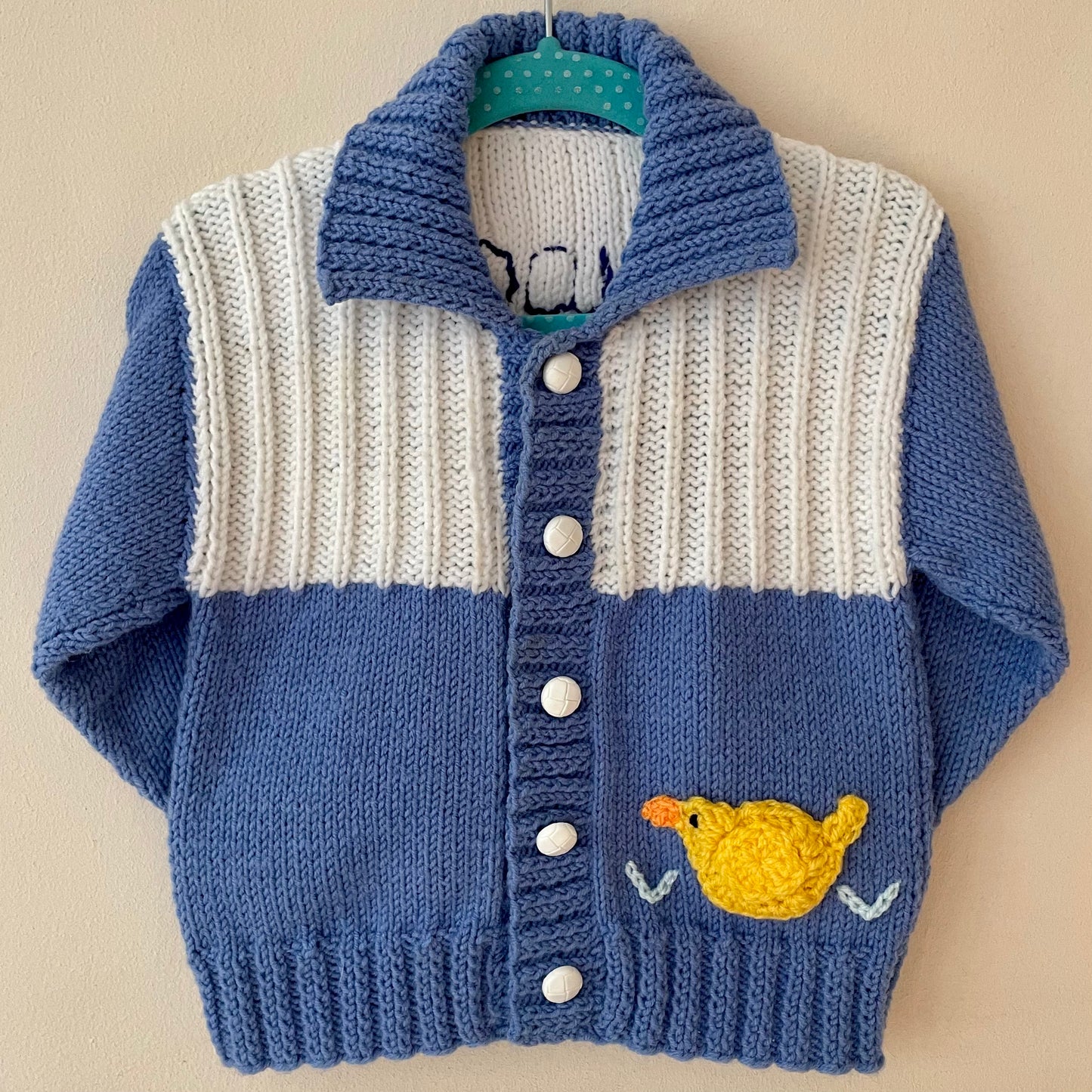 “Quack Quack” Duck Cardigan Size Approx 1-2 Years