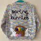 "Spring Bunnies” Handmade Jumper Size Approx 2-3 Years