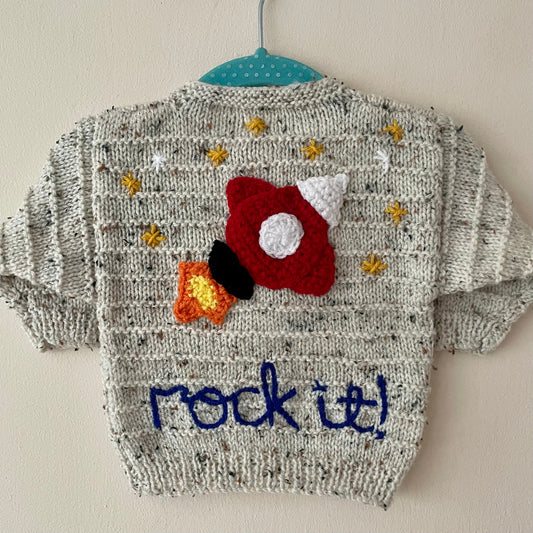 "Rock It” Handmade Jumper Size Approx 0-6 months