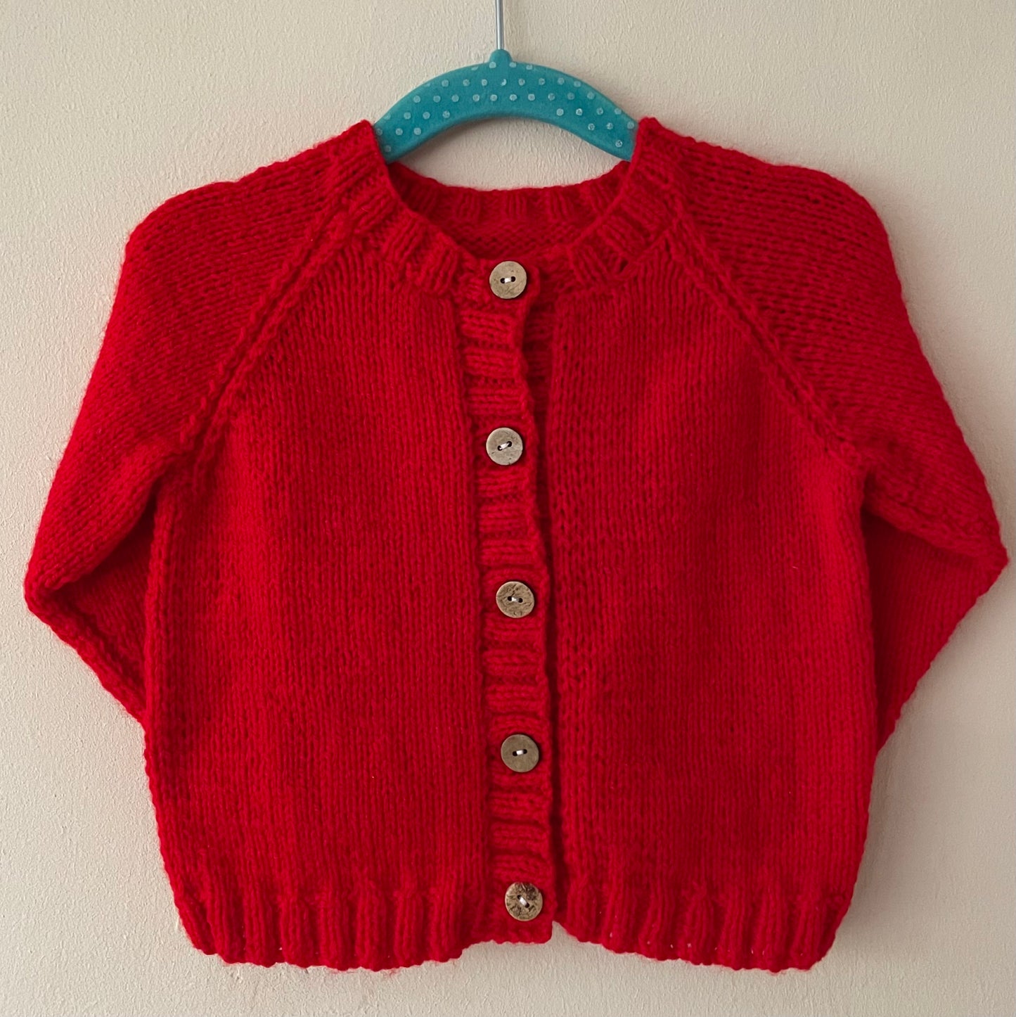 “Run Run” Christmas Handmade Cardigan Size Approx 12-18 months