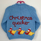 "Christmas Quacker” Christmas Handmade Cardigan Size Approx 2-3 Years