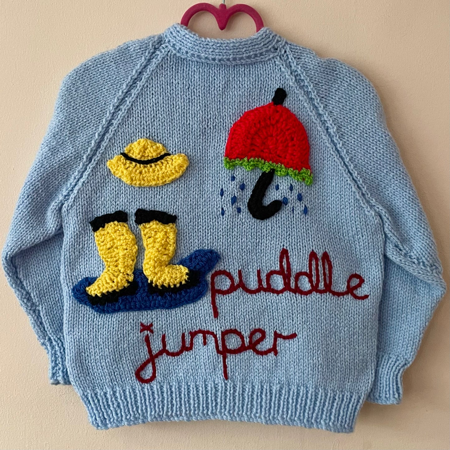 “Puddle Jumper” Handmade Cardigan Size Approx 2-3 Years