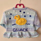 “Quack” Rubber Duck Handmade Cardigan Size Approx 2-3 Years