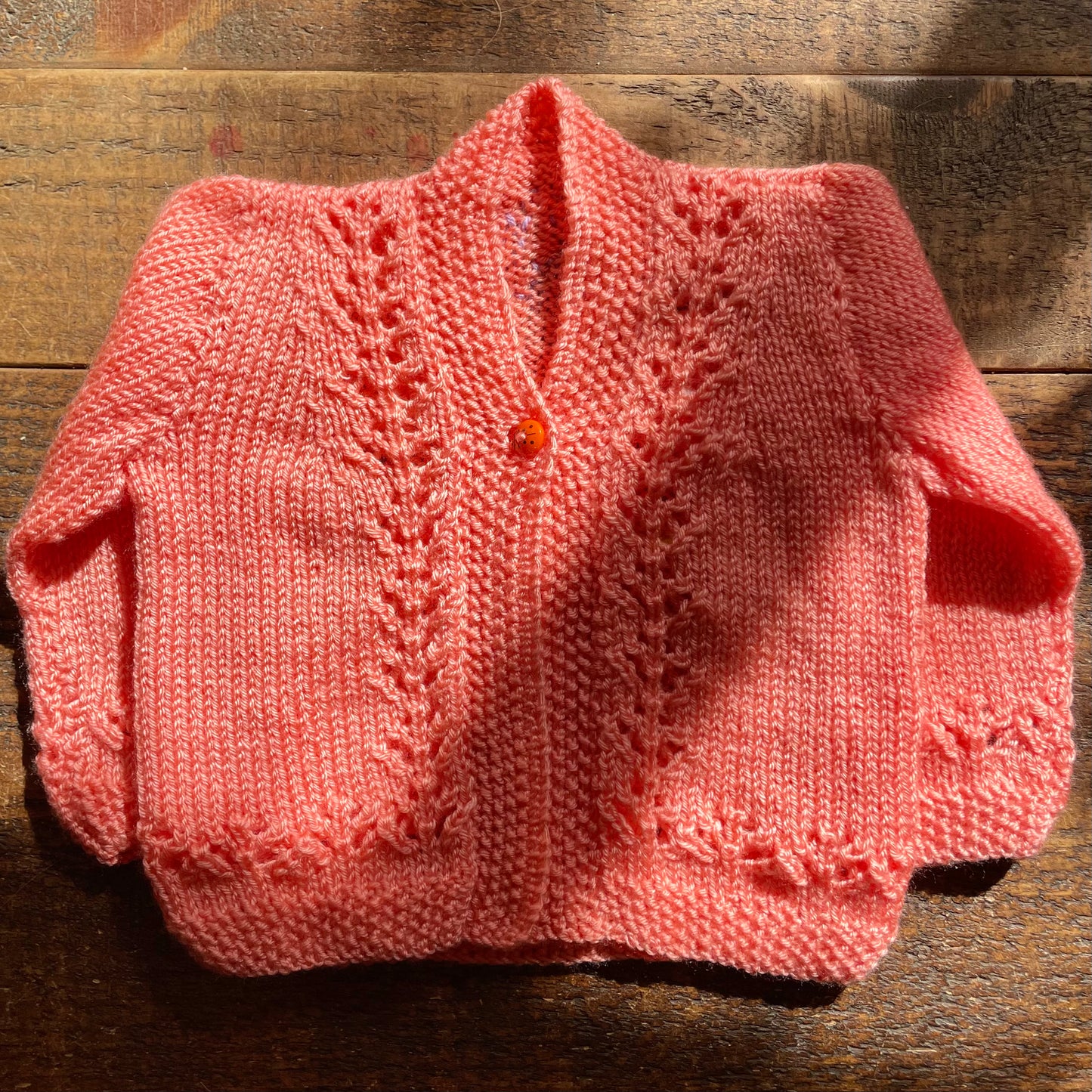 "Daisies” Handmade Cardigan Size Approx 0-6 Months